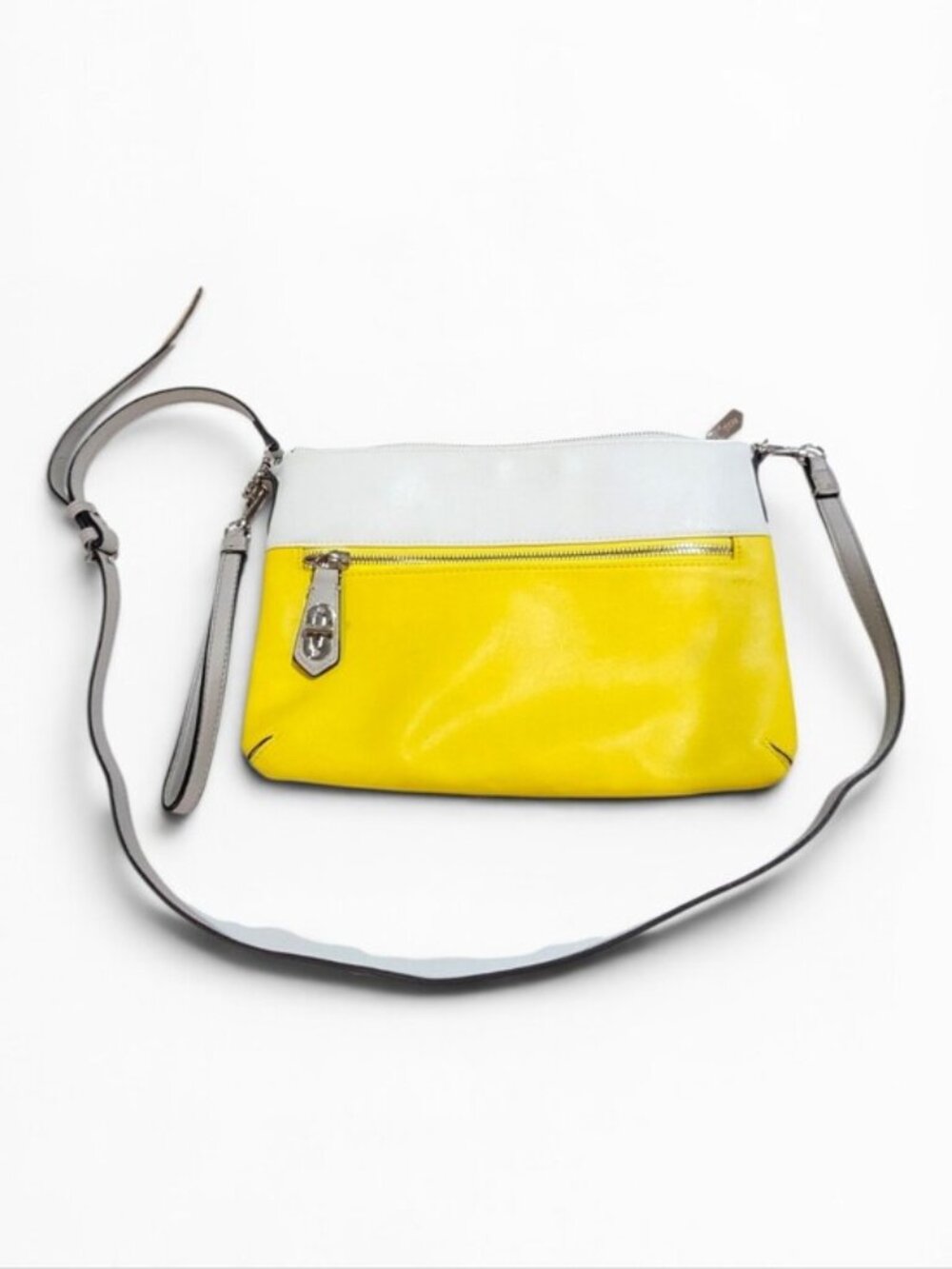 REED Yellow White Crossbody/wristlet Bag
